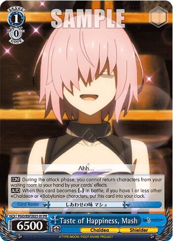 Taste of Happiness Mash FGO/BSF2021-01 PR Bushiroad Event Cards Card