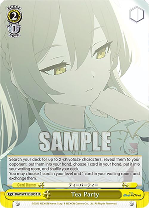 Tea Party BAV/W112-E033 U Blue Archive Card