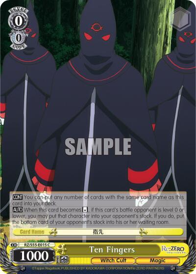 Ten Fingers RZ/S55-E015 C Re:ZERO Vol.2 Card