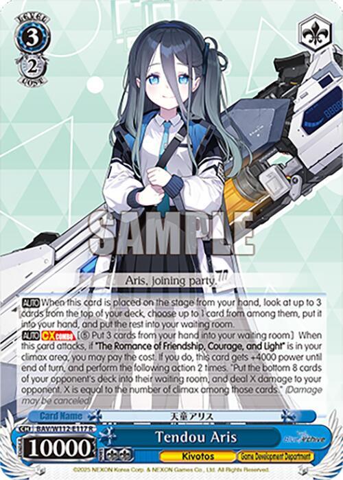 Tendou Aris BAV/W112-E117 R Blue Archive Card