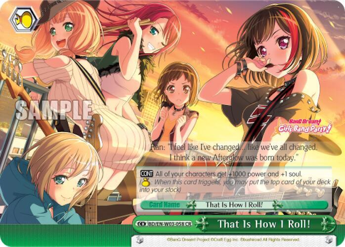That Is How I Roll BD/EN-W03-058 CR BanG Dream! Girls Band Party! MULTI LIVE Card