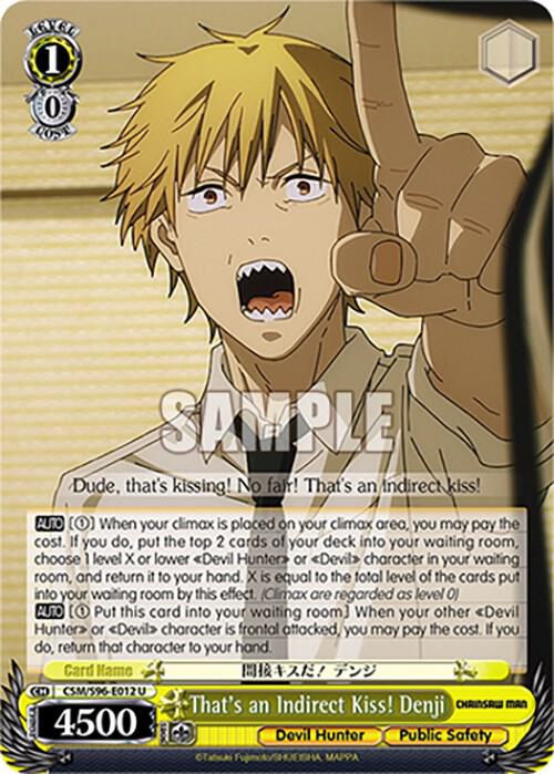 Thats an Indirect Kiss Denji CSM/S96-E012 U Chainsaw Man Card