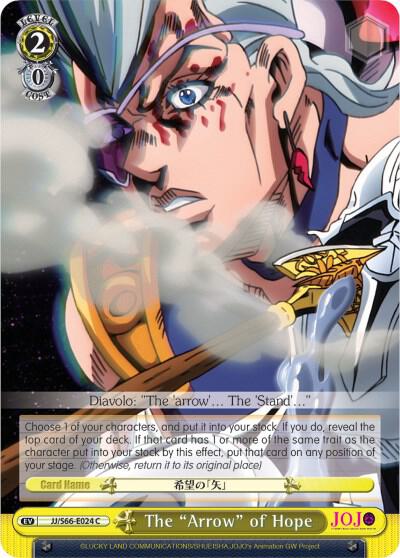 The Arrow of Hope JJ/S66-E024 C JoJo's Bizarre Adventure: Golden Wind Card