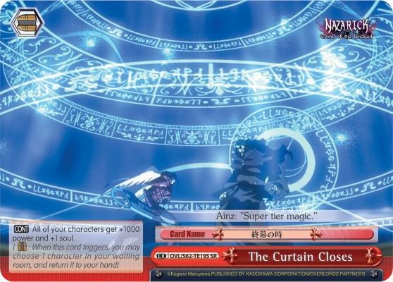 The Curtain Closes SR OVL/S62-TE19S SR Nazarick: Tomb of the Undead Card