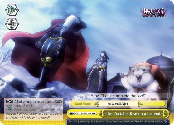 The Curtains Rise on a Legend RRR OVL/S62-E023R RRR Nazarick: Tomb of the Undead Card