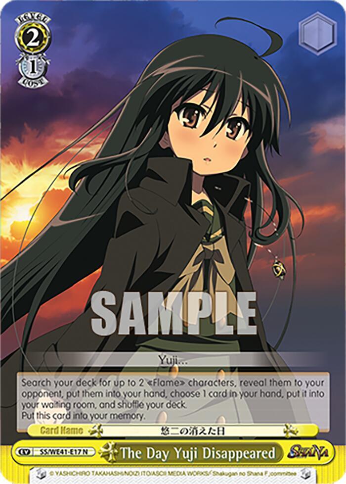 The Day Yuji Disappeared SS/WE41-E17 N Shakugan no Shana Premium Booster Card