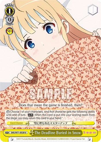 The Deadline Buried in Snow SHS/W71-E028 U Saekano How to Raise a Boring Girlfriend. flat Card