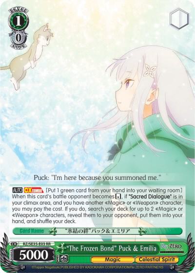 The Frozen Bond Puck and Emilia RZ/SE35-E03 RR Re:ZERO: The Frozen Bond Card