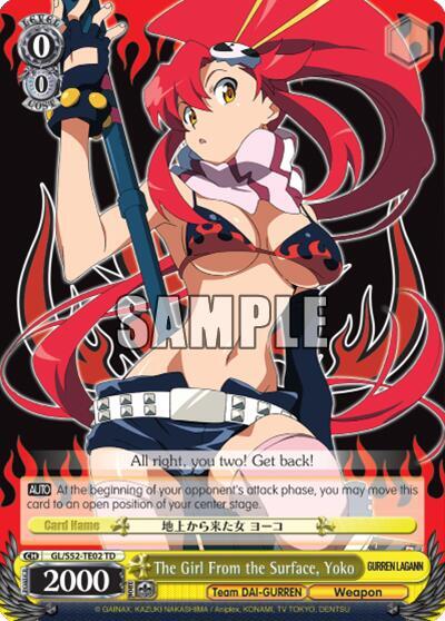 The Girl From the Surface Yoko GL/S52-TE02 Gurren Lagann Card