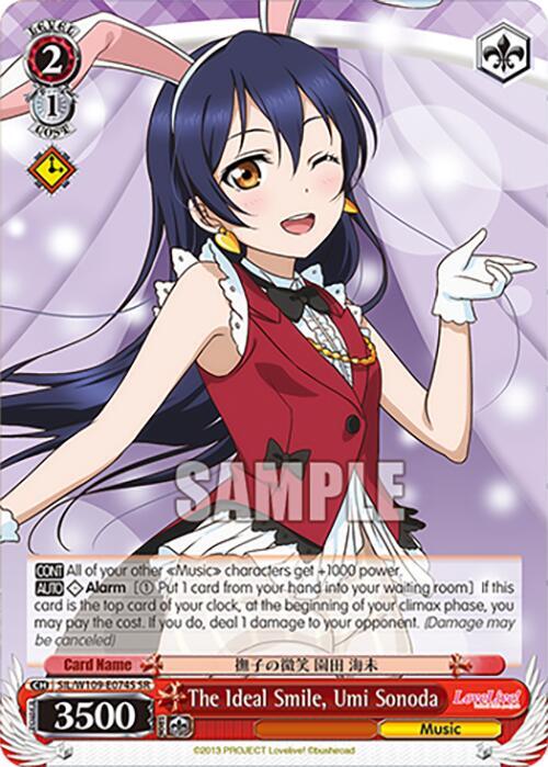 The Ideal Smile Umi Sonoda SR SIL/W109-E074S SR Love Live! School idol festival 2 MIRACLE LIVE! Card