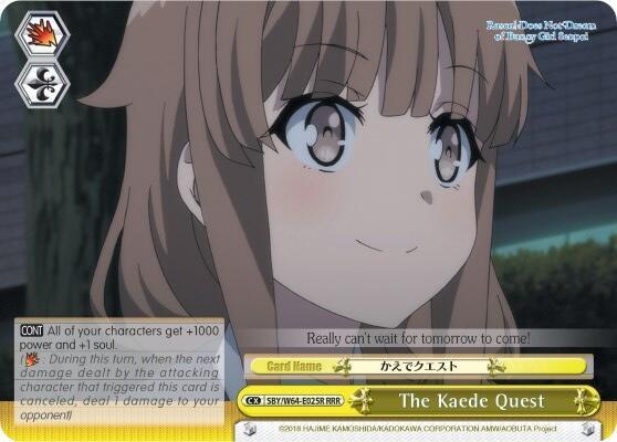 The Kaede Quest RRR SBY/W64-E025R RRR Rascal Does Not Dream of Bunny Girl Senpai Card