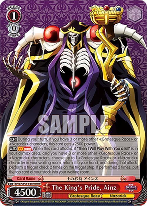 The King s Pride Ainz HRR OVL/SE51-E48H HRR Nazarick: Tomb of the Undead Vol.3 Extra Booster Card