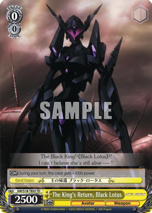 The Kings Return Black Lotus AW/S18-TE03 TD Accel World Card