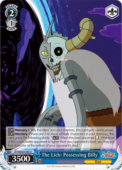 The Lich Possessing Billy AT/WX02-085 U Adventure Time Card