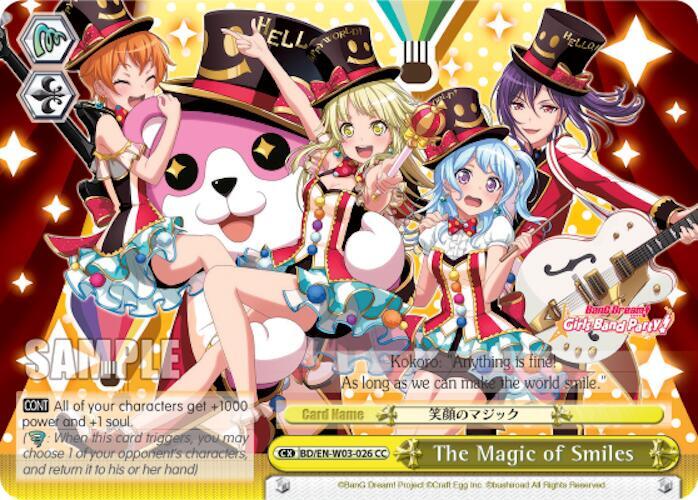 The Magic of Smiles BD/EN-W03-026 CC BanG Dream! Girls Band Party! MULTI LIVE Card