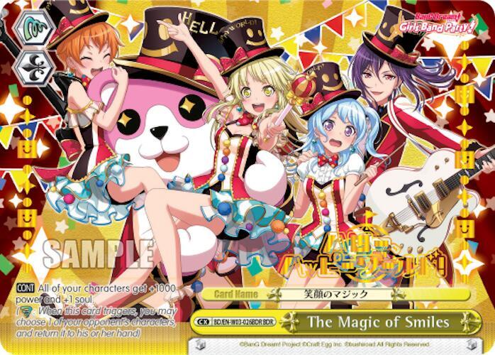 The Magic of Smiles BDR BD/EN-W03-026BDR BDR BanG Dream! Girls Band Party! MULTI LIVE Card