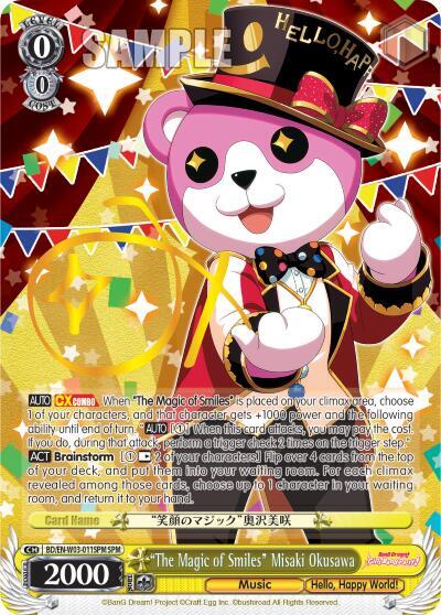 The Magic of Smiles Misaki Okusawa SPM BD/EN-W03-011SPM SPM BanG Dream! Girls Band Party! MULTI LIVE Card