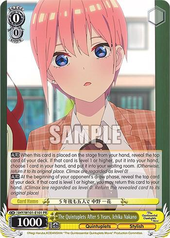 The Quintuplets After 5 Years Ichika Nakano 5HY/W101-E101 The Quintessential Quintuplets Movie Card