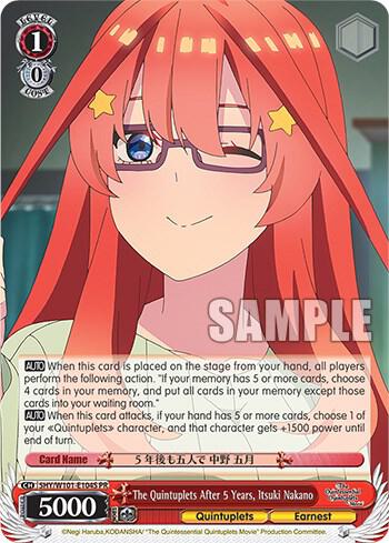 The Quintuplets After 5 Years Itsuki Nakano Foil 5HY/W101-E104S The Quintessential Quintuplets Movie Card