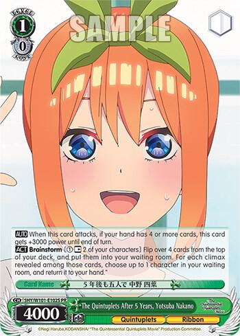 The Quintuplets After 5 Years Yotsuba Nakano Foil 5HY/W101-E102S The Quintessential Quintuplets Movie Card