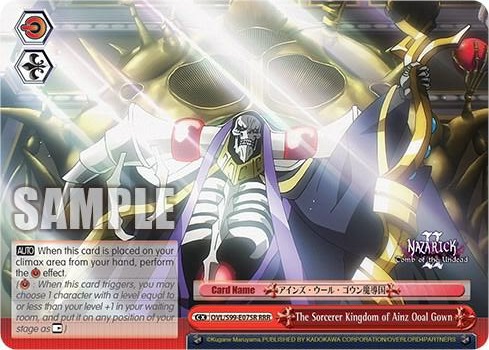 The Sorcerer Kingdom of Ainz Ooal Gown RRR OVL/S99-E075R RRR Nazarick: Tomb of the Undead Vol.2 Card