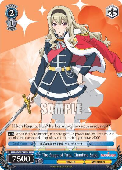 The Stage of Fate Claudine Saijo RSL/S56-TE20 TD Revue Starlight Card