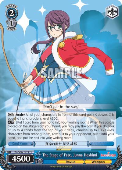 The Stage of Fate Junna Hoshimi RSL/S56-TE19 TD Revue Starlight Card