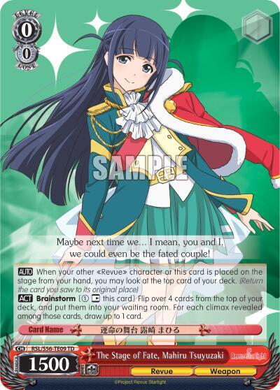 The Stage of Fate Mahiru Tsuyuzaki RSL/S56-TE09 TD Revue Starlight Card