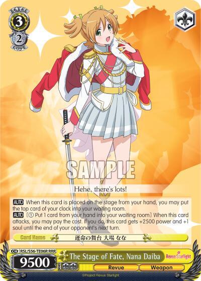 The Stage of Fate Nana Daiba RRR RSL/S56-TE06R RRR Revue Starlight Card
