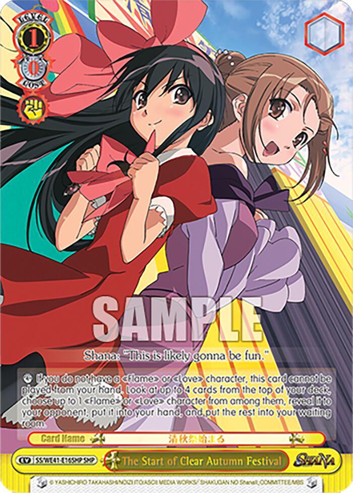 The Start of Clear Autumn Festival SHP SS/WE41-E16SHP SHP Shakugan no Shana Premium Booster Card