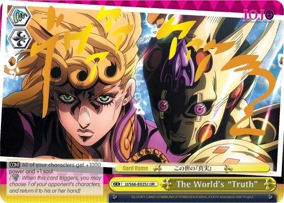 The Worlds Truth JJR Gold Stamp JJ/S66-E025J JJR JoJo's Bizarre Adventure: Golden Wind Card