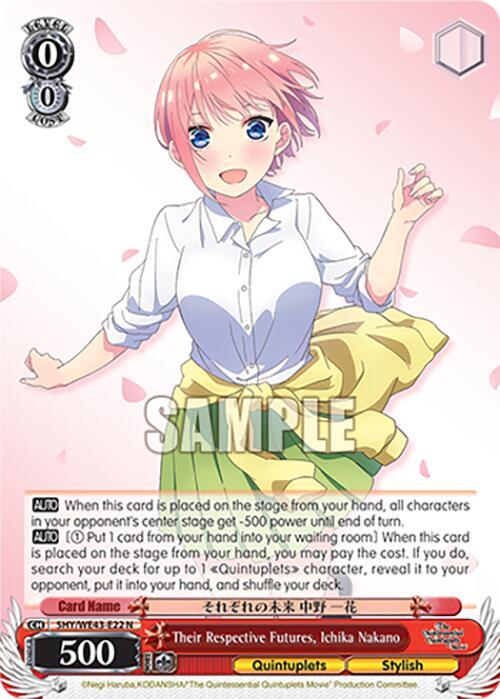 Their Respective Futures Ichika Nakano 5HY/WE43-E22 N The Quintessential Quintuplets Specials Premium Booster Card