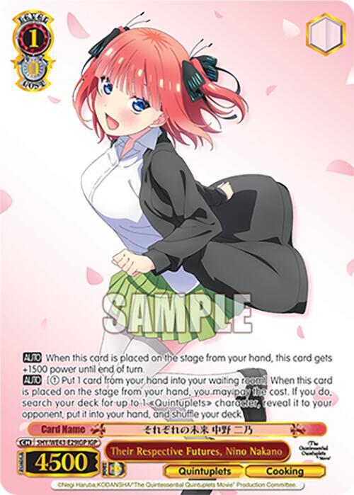Their Respective Futures Nino Nakano IGP 5HY/WE43-E29IGP IGP The Quintessential Quintuplets Specials Premium Booster Card