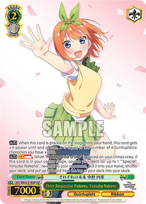 Their Respective Futures Yotsuba Nakano IGP 5HY/WE43-E18IGP IGP The Quintessential Quintuplets Specials Premium Booster Card