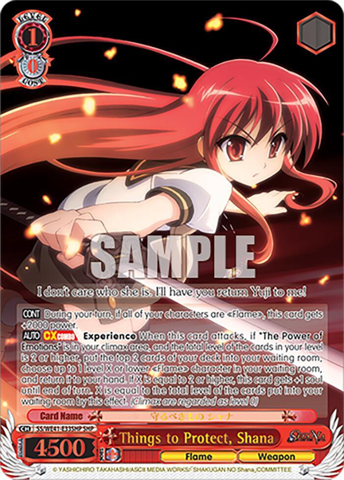 Things to Protect Shana SHP SS/WE41-E33SHP SHP Shakugan no Shana Premium Booster Card