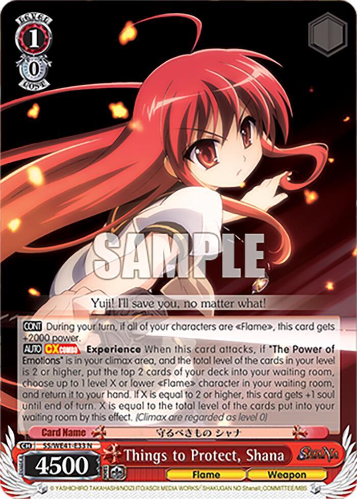 Things to Protect Shana SS/WE41-E33 N Shakugan no Shana Premium Booster Card