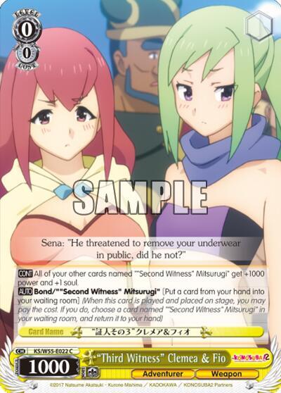 Third Witness Clemea and Fio KS/W55-E022 C KonoSuba 2 Card