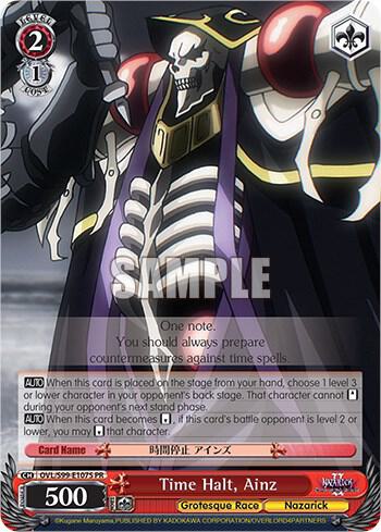 Time Halt Ainz Foil OVL/S99-E107S PR Nazarick: Tomb of the Undead Vol.2 Card