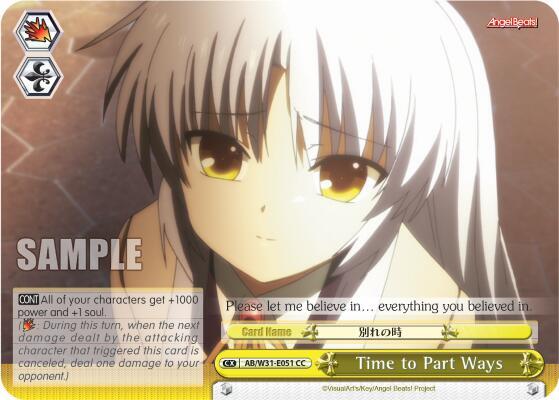 Time to Part Ways AB/W31-E051 CC Angel Beats! Re:Edit Card