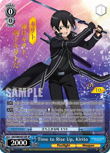Time to Rise Up Kirito SP Serial Numbered SAO/S80-E073SP SP Sword Art Online -Alicization- Vol.2 Card
