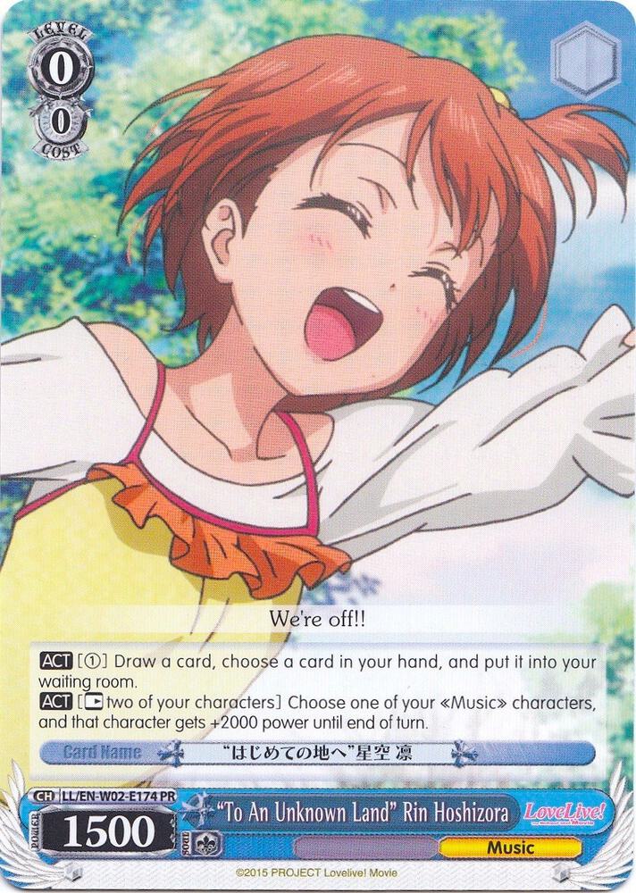 To An Unknown Land Rin Hoshizora LL/EN-W02-E174 PR Love Live! DX Vol.2 Card