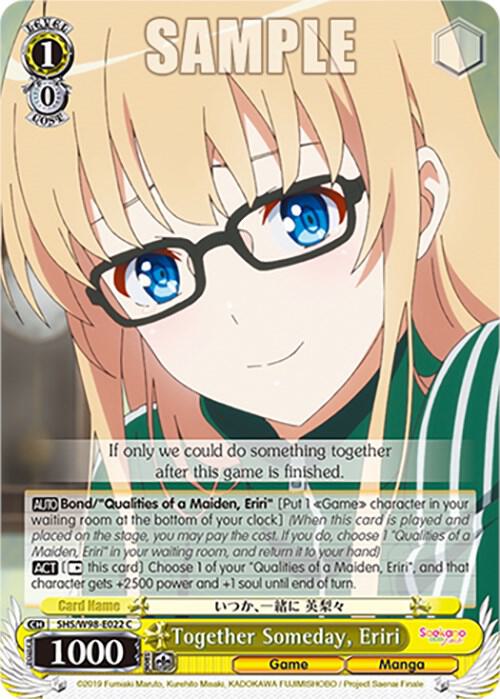 Together Someday Eriri SHS/W98-E022 C Saekano the Movie: Finale Card