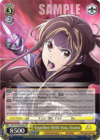 Together With You Asuna SR SAO/S100-E007S SR Sword Art Online Animation 10th Anniversary Card