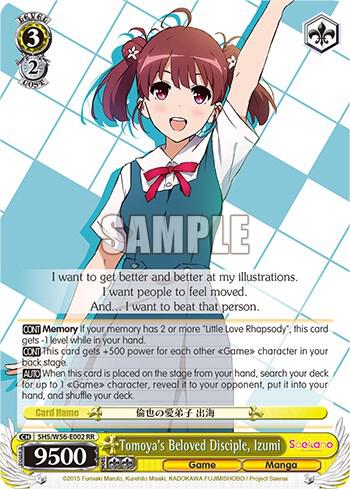 Tomoyas Beloved Disciple Izumi SHS/W56-E002 RR Saekano: How to Raise a Boring Girlfriend Card