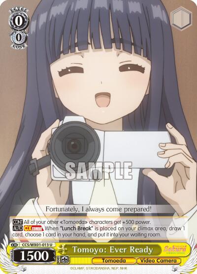 Tomoyo Ever Ready CCS/WX01-013 U Cardcaptor Sakura: Clear Card Card