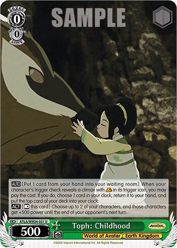 Toph Childhood ATLA/WX04-031 U Avatar: The Last Airbender Card
