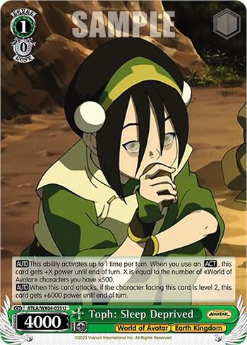 Toph Sleep Deprived ATLA/WX04-035 U Avatar: The Last Airbender Card