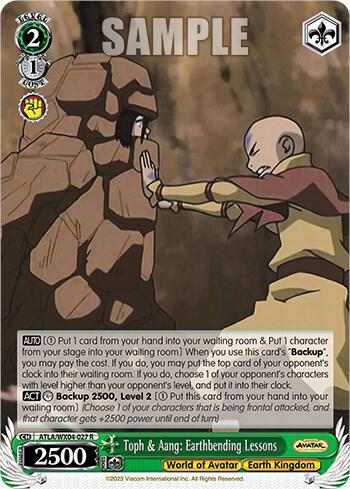 Toph and Aang Earthbending Lessons ATLA/WX04-027 R Avatar: The Last Airbender Card