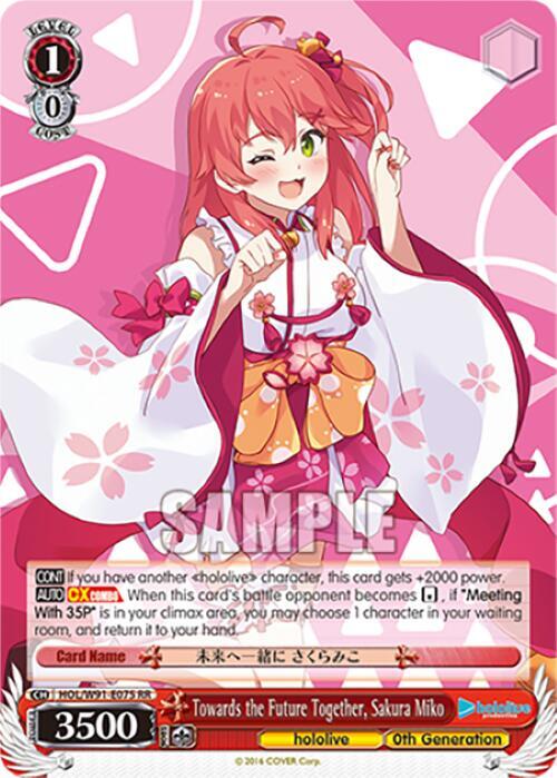 Towards the Future Together Sakura Miko HOL/W91-E075 RR hololive production Card