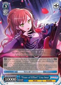 Trace of Effort Lisa Imai RRR BD/W54-TE15R RRR BanG Dream! Girls Band Party! Card